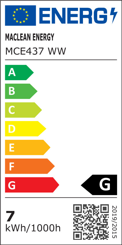 6x Ampoule Maclean LED, GU10, 7W, 220-240V~, 50/60Hz, Blanc chaud, 3000K, 490 lumens, MCE437 WW