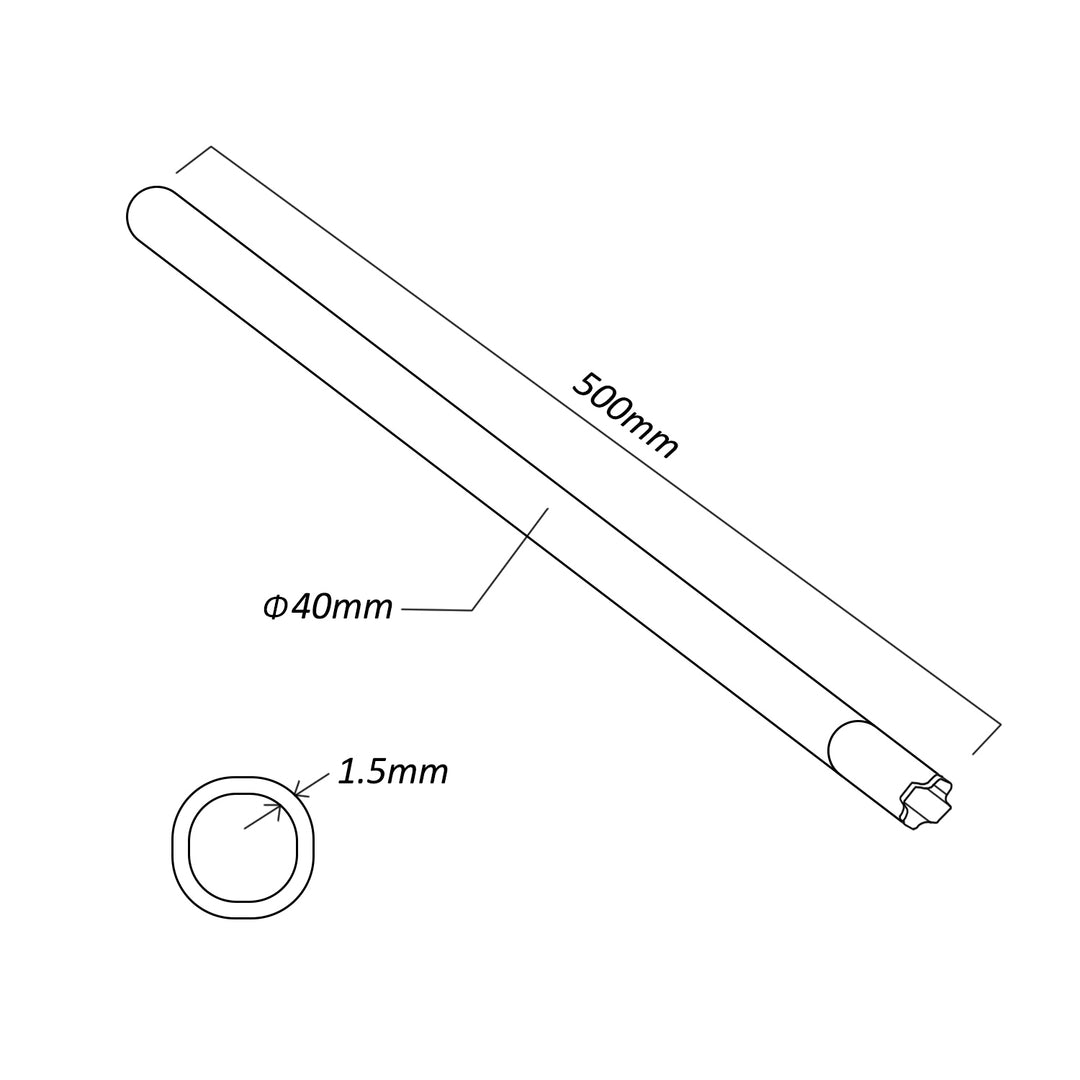 Mât d'antenne Maclean, pliable, 40*1.5*500, MCTV-931