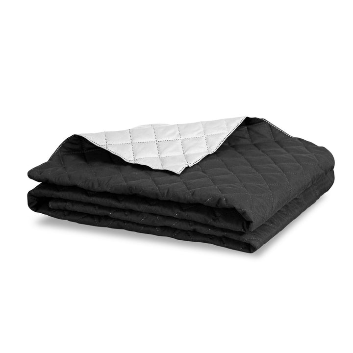Medicline couvre-lit, réversible, matelassé, noir et blanc, 200x220 cm