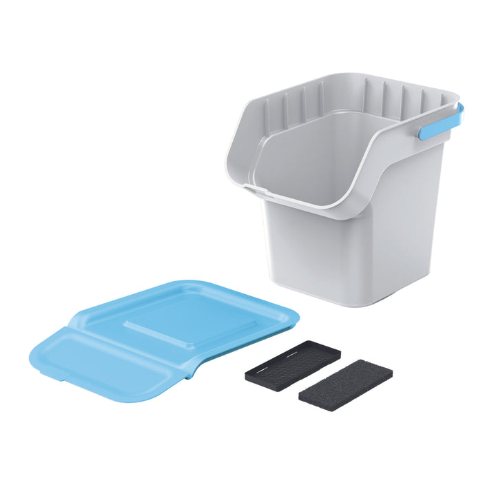 Set de poubelles Keden, pour le tri des déchets, 4x20 litres, cendres, Kaddi Q Set