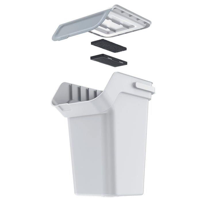 Poubelle Keden, filtre à charbon actif, 25 litres, cendres, Kaddi Q