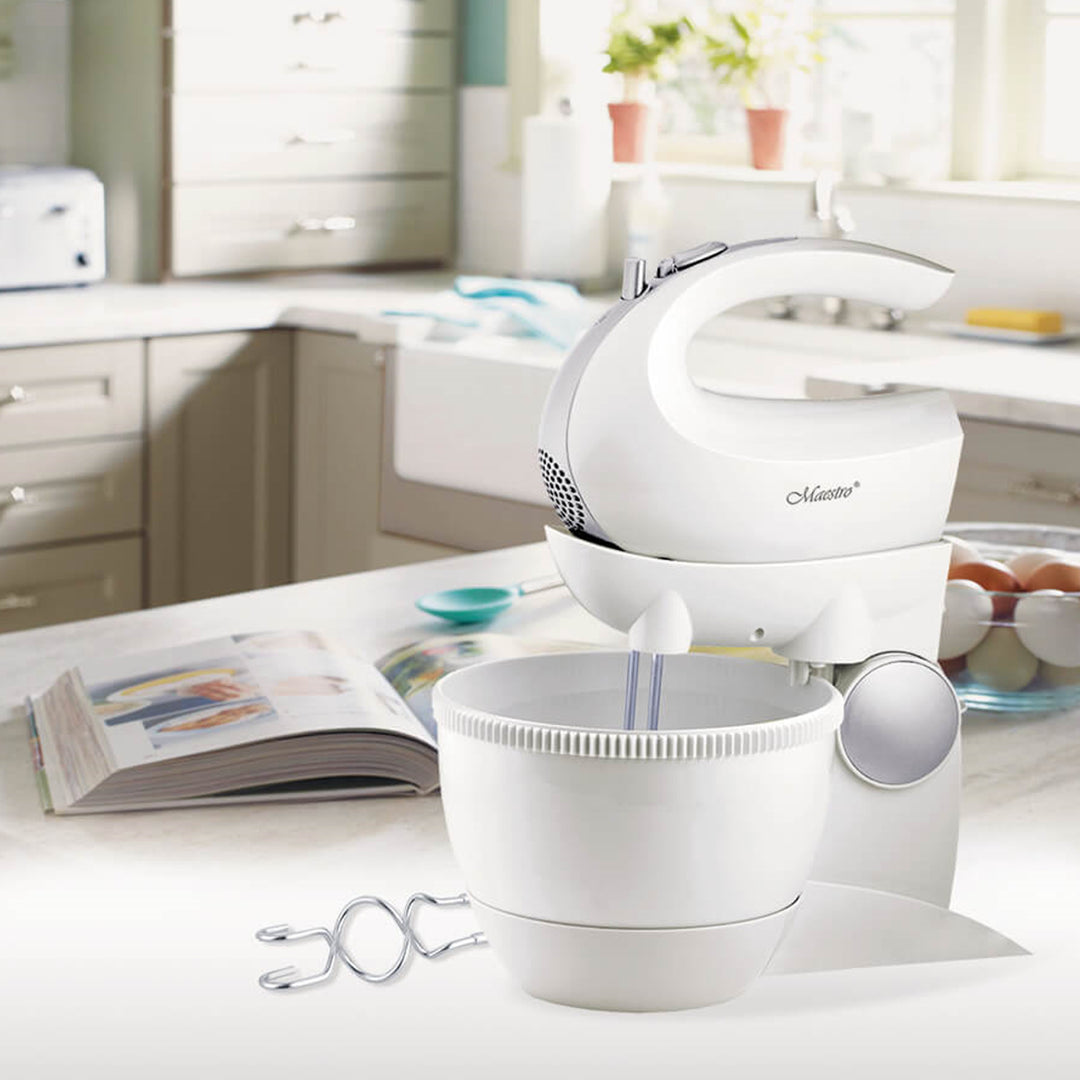Batteur Maestro, bol rotatif, 5 vitesses, fonction Turbo, 600W, noir, MR-556