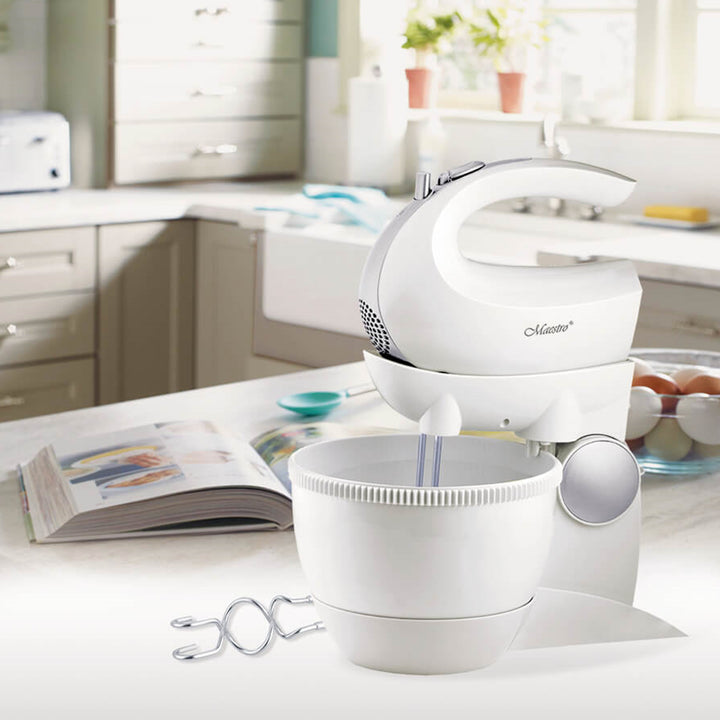 Batteur Maestro, bol rotatif, 5 vitesses, fonction Turbo, 600W, noir, MR-556