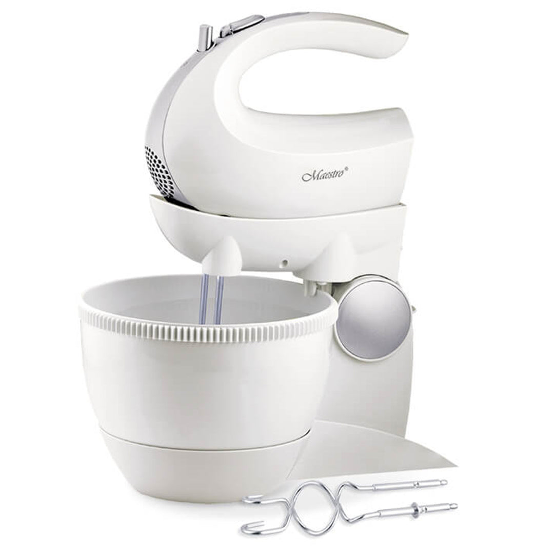 Batteur Maestro, bol rotatif, 5 vitesses, fonction Turbo, 600W, noir, MR-556