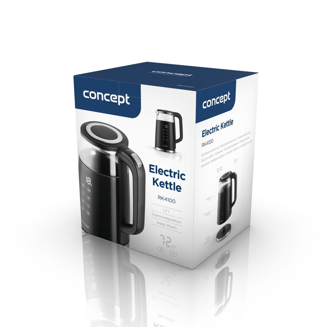 Concept RK4100 Bouilloire électrique en verre 1,7 l avec contrôle de la température
