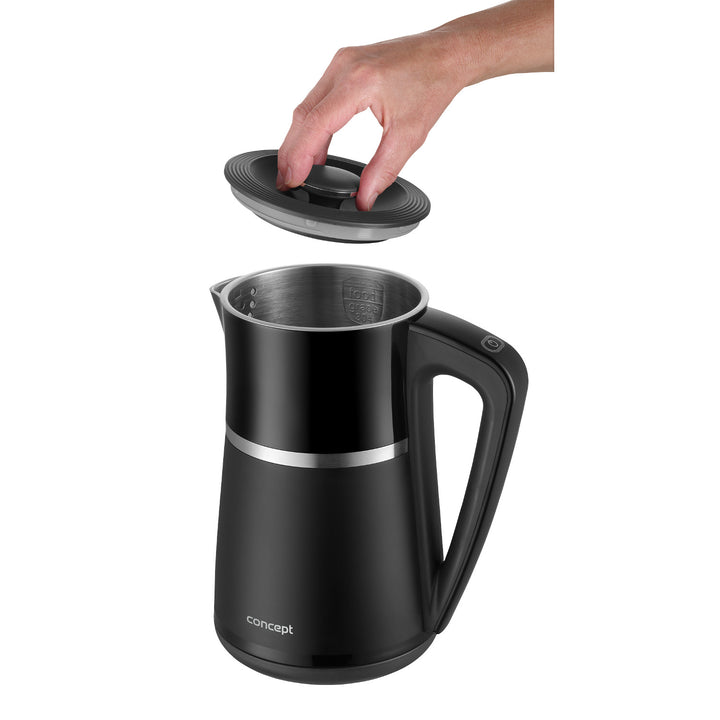 Bouilloire électrique Concept à double paroi de 1,7L avec contrôle de la température RK3100