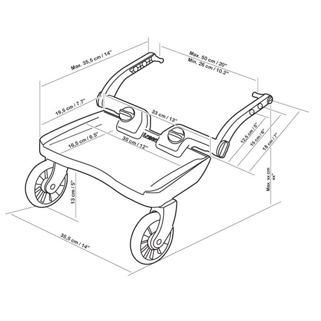 Extension de poussette BuggyBoard MINI, jusqu'à 22 kg, bleu
