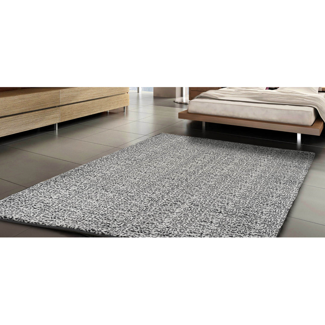Fluffy DYWRAB120/160SYB Tapis en peluche imitation fourrure de lapin antidérapant 120x160 cm motif sibérien
