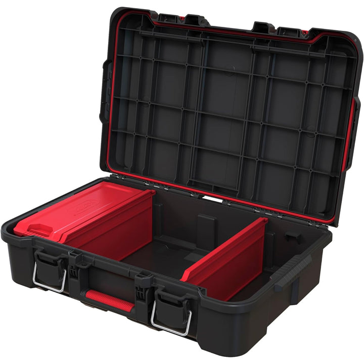 Mallette à outils Keter, compartiments amovibles, organisateur, noir, Stack'N'Roll 253382