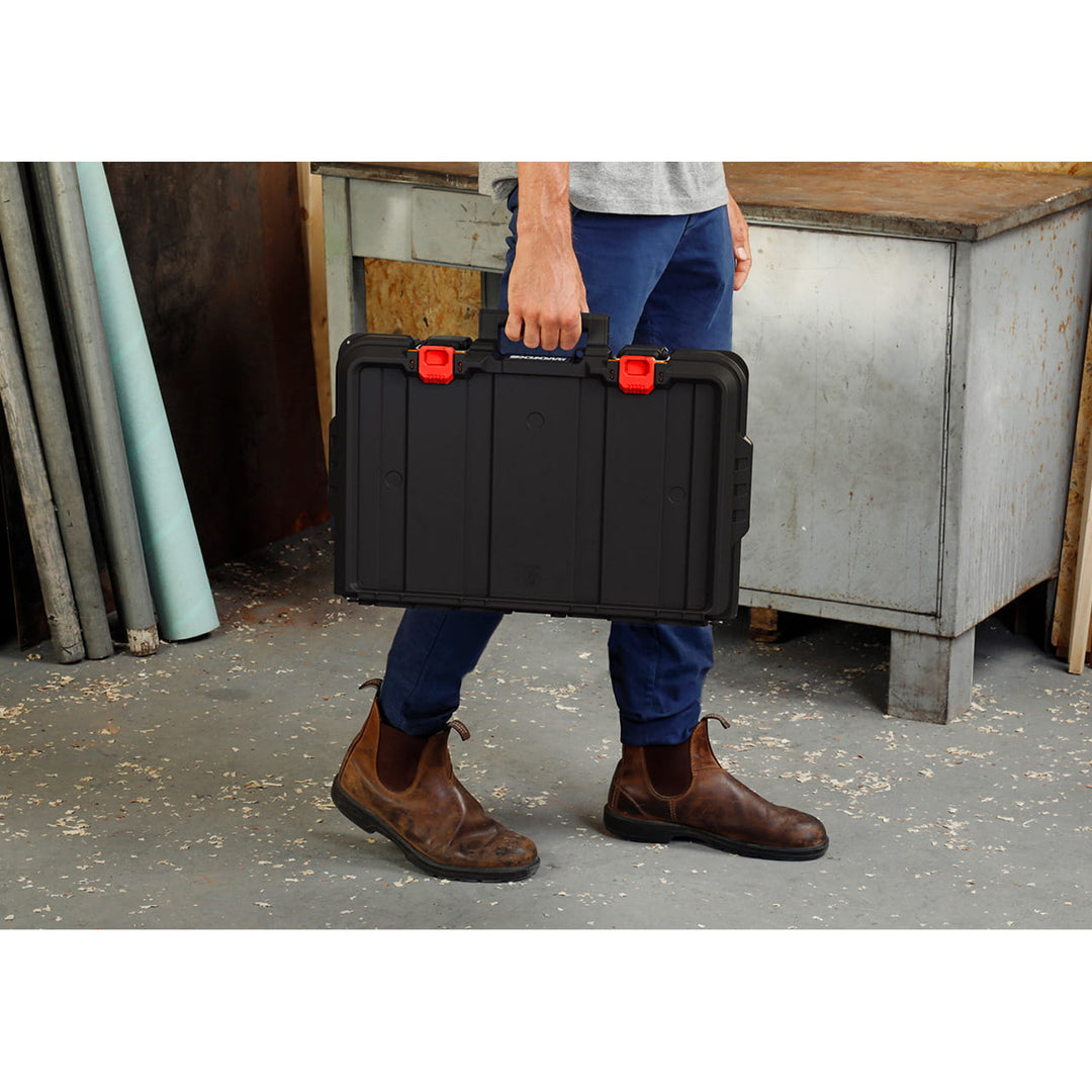 Mallette à outils Keter, compartiments amovibles, organisateur, noir, Stack'N'Roll 253382