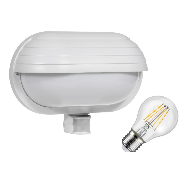 Applique Maclean, avec capteur PIR, max. 60W, 180°, MCE33 W + LED 8W